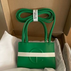 Telfar Shopping Tote - Crossbody w handles - Small - GREEN greenscreen - NWT